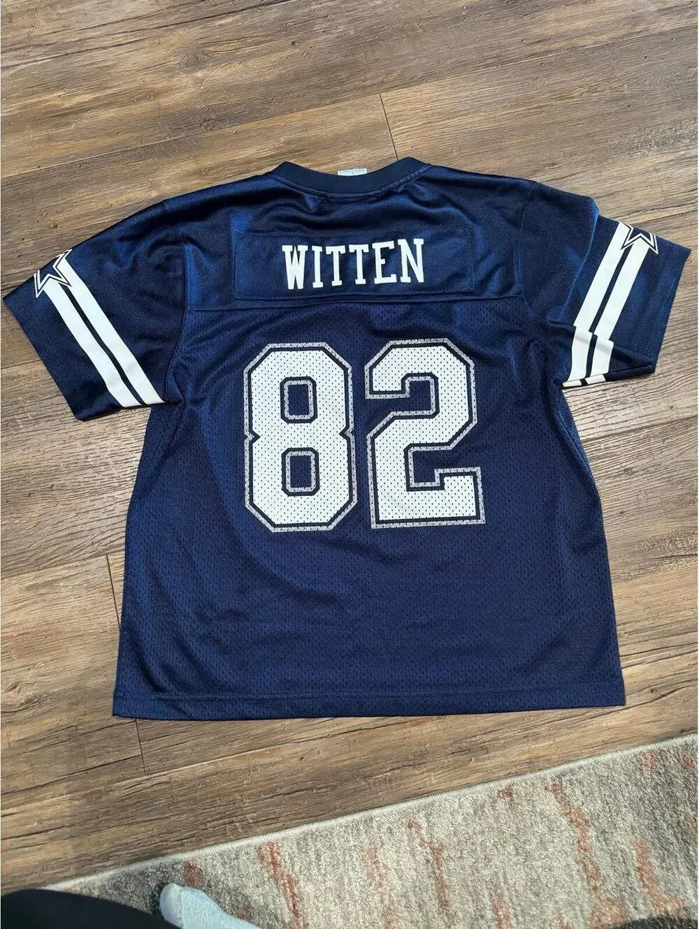 NWOT Dallas Cowboys Girls Glitter Witten Mesh Jersey Sz L
